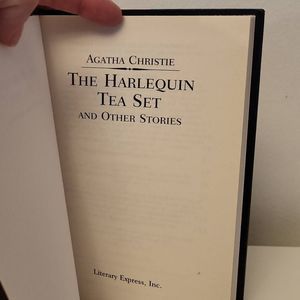 RARE Agatha Christie Literary Express Harlequin Tea Set Leatherette